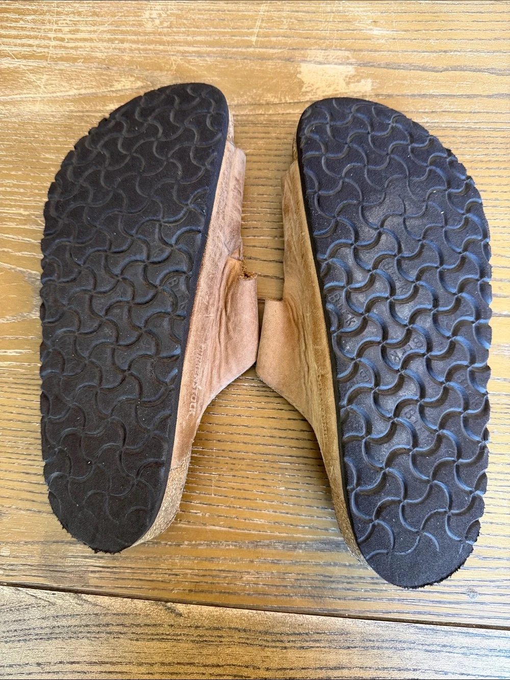 Birkenstock Men's Double Strap Suede Sandals - Tan - Picture 2 of 3